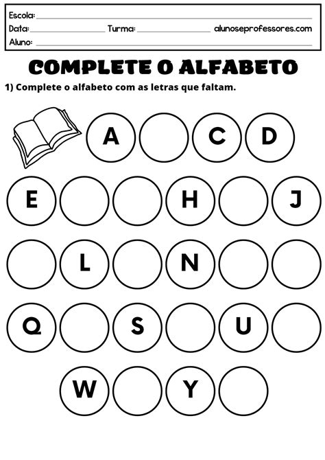 complete o alfabeto